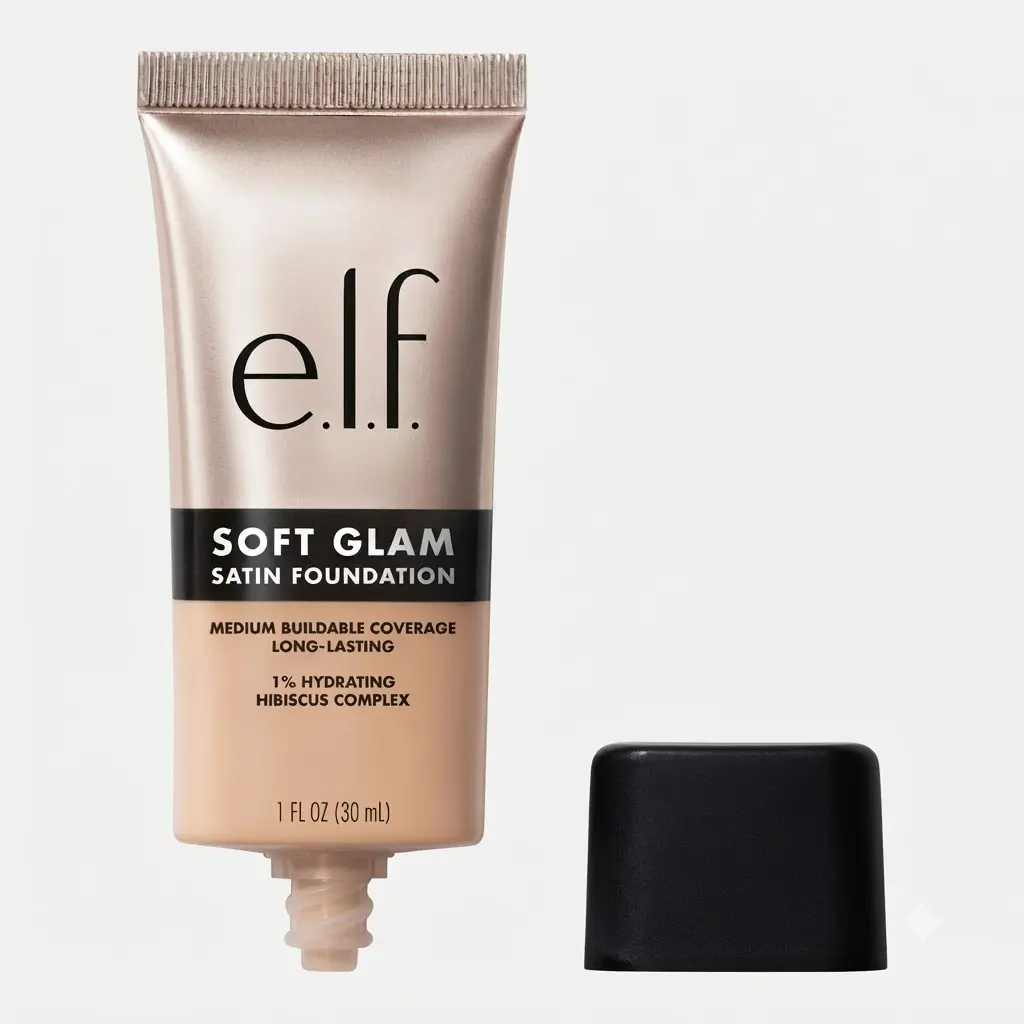e.l.f. Soft Glam Satin Foundation 25 Light Neutral Medium Coverage Buildable Long Lasting Liquid Foundation Makeup