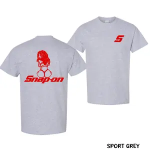 Snap-on With Girl Graphic Shirt For Men For Women – Limited Edition Cotton Tee, Trendy Red Design, Tool Lover Apparel, Bold Vintage Graphic, 100% Cotton Shirt