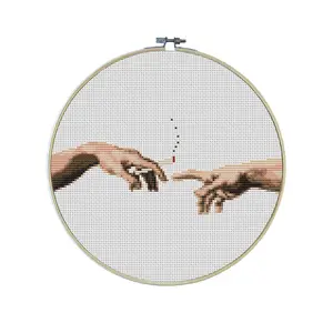 The Creation of Mary Jane Premium Cross Stitch Kit - EVERYTHING INCLUDED | Sistine Chapel | Michelangelo | Friendship Art | Dirty Jokes | Creative