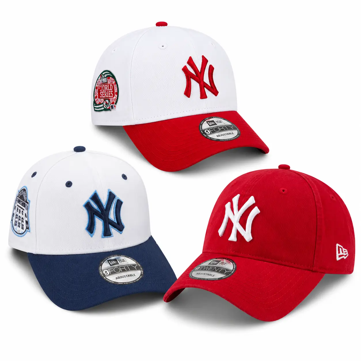 Classic New York Yankees 9FORTY Adjustable Snapback Baseball Hat MLB Cap Available in Your Favorite Colors