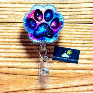 Paw Print Badge Reel