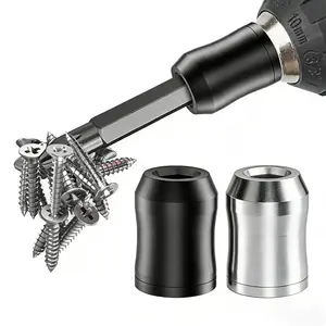 【TikTokShopHolidayHaul】Strong Magnetic Screw Ring: 1/4 Inch/ 6.35 mm  Removable Universal Magnetic Screw Holder - Removable Magnetic Screwdriver Drill Bit 1PCS/2PCS Holder for Hex Screwdriver and Power Bits Christmas New Year Gift