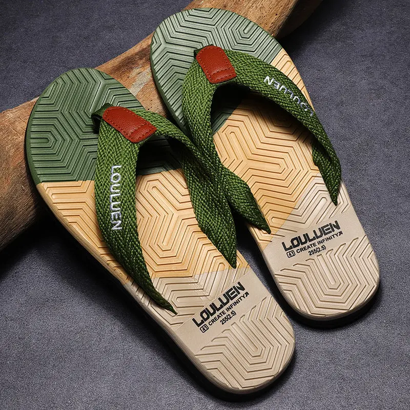 Flip Flops Men's Fashion 2025 New Color Block Thong Quick-Dry Slippers, Suitable for Indoor Outdoor Shower Beach Swimming Pool