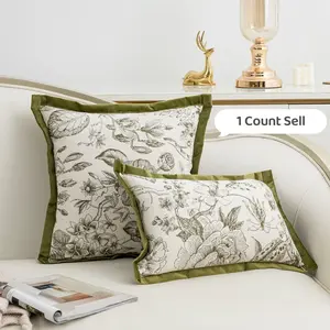 Leaf Print Cushion Cover without Filler, Multi-size Elegant Modern Style Throw Pillow Cover, Household Decoration Supplies for Home Living Room Bedroom, Polyester Cushion Slipcovers