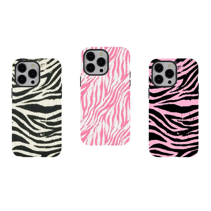 [No] Soft Pink Zebra Print Phone Case,Aesthetic Tough phone Cover,Durable 2-Piece design tough phone casing for iPhone 17 16 15 14 13 12 11 8 7 for Samsung Series,Y2K Baddie smartphone Cover,Shockproof Protective Cover,perfect gift for her/him