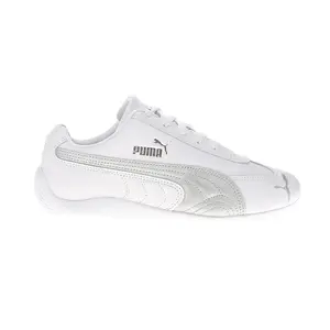 PUMA Womens Speedcat Leather Lace Up Sneakers Shoes Casual - White