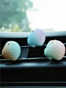 Summer Beach Vibe Car Decor, Gradient Seashell Car Air Conditioner Outlet Ornament