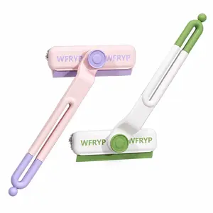 Floor Scrub Brush Bathtub Brush 3-in-1 Bathroom Cleaning Brush with 360° Rotating Head, Deep Cleaning Stiff Bristles Scrubber for Toilet Gaps,Shower Tracks,Tile Grout & Floor Corners,Multi-Surface Gap Tool Soap Wall Squeegee Silicone  Home Care Groove sum