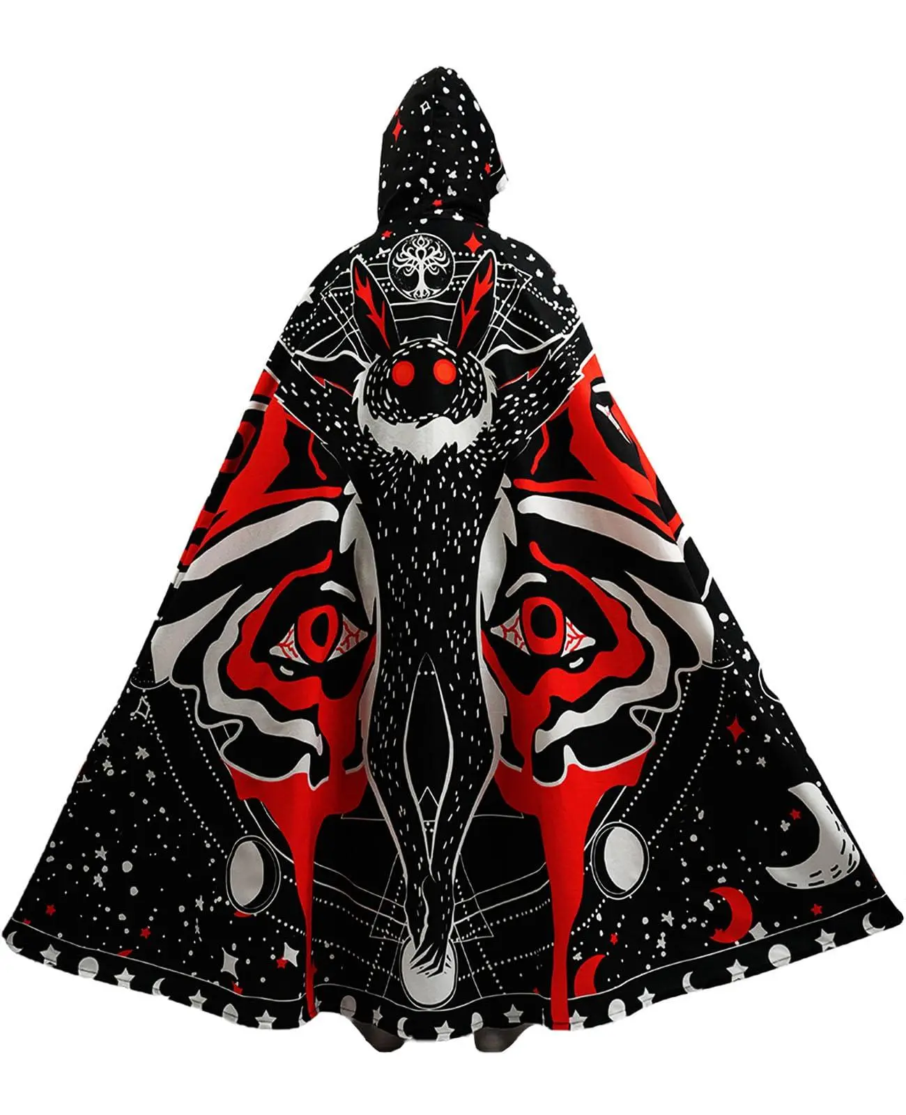 Mothman Hooded Cloak HD Printing Adult Halloween Cosplay Hooded Cape Costume Clothes Baggy Fabric Womenswear Festival Polyester Soft Loose Oversize Oversized