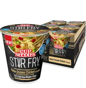 Nissin Cup Noodles Stir Fry Noodles in Sauce, Honey Sesame Chicken, 3.00 Ounce (Pack of 6)