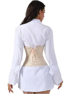 Women's Jacquard Corset Top, Push Up Waist Cincher Belt, Shapewear, Sexy Style, Suitable for Daily Wear, All Seasons, Moderate Fabric Thickness