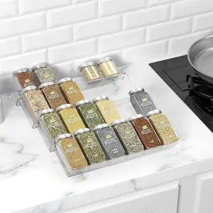 Acrylic Seasoning Drawer Storage Rack, 4 Counts/set Drawer Seasoning Rack, Seasoning Drawer Inserted Into Kitchen Seasoning Rack Tray, Organiser