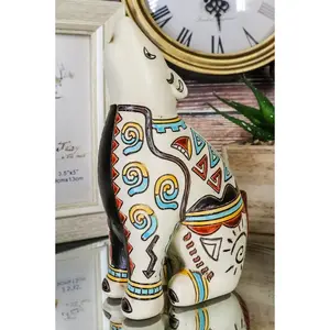 Native Tribe American Aztec Hopi Indian Style Howling Wolf Totem Spirit Figurine
