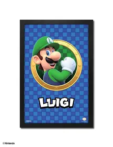 Super Mario™: 3D Port Luigi Gel-Coated Framed Print (11x17)