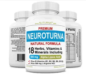 Neuropathy Support Nerve Supplement with 600 mg Pure Alpha Lipoic Acid - Maximum Strength Formula, Fortify Nerves in Fingers, Hands, Toes, & Feet - Best Peripheral Relief Support - 120 Capsules
