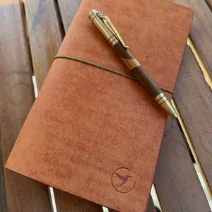 Leather Travelers Style Notebook Cover + Refillable Insert – Italian Pueblo leather Journal Cover