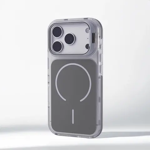 Luxury Matte Shockproof Magnetic Phone Case for iPhone 12 13 14 15 16 17 Series Pro Max, Magsafe Compatible, with Lens Protection & Kickstand Cover