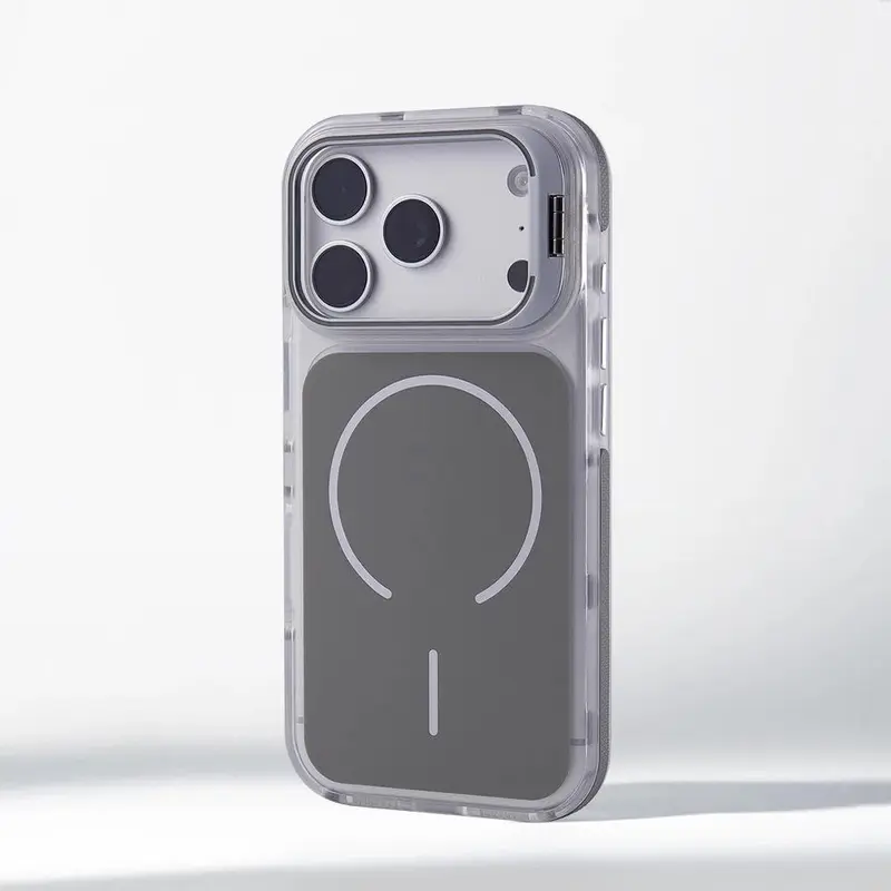 Luxury Matte Shockproof Magnetic Phone Case for iPhone 12 13 14 15 16 17 Series Pro Max, Magsafe Compatible, with Lens Protection & Kickstand Cover
