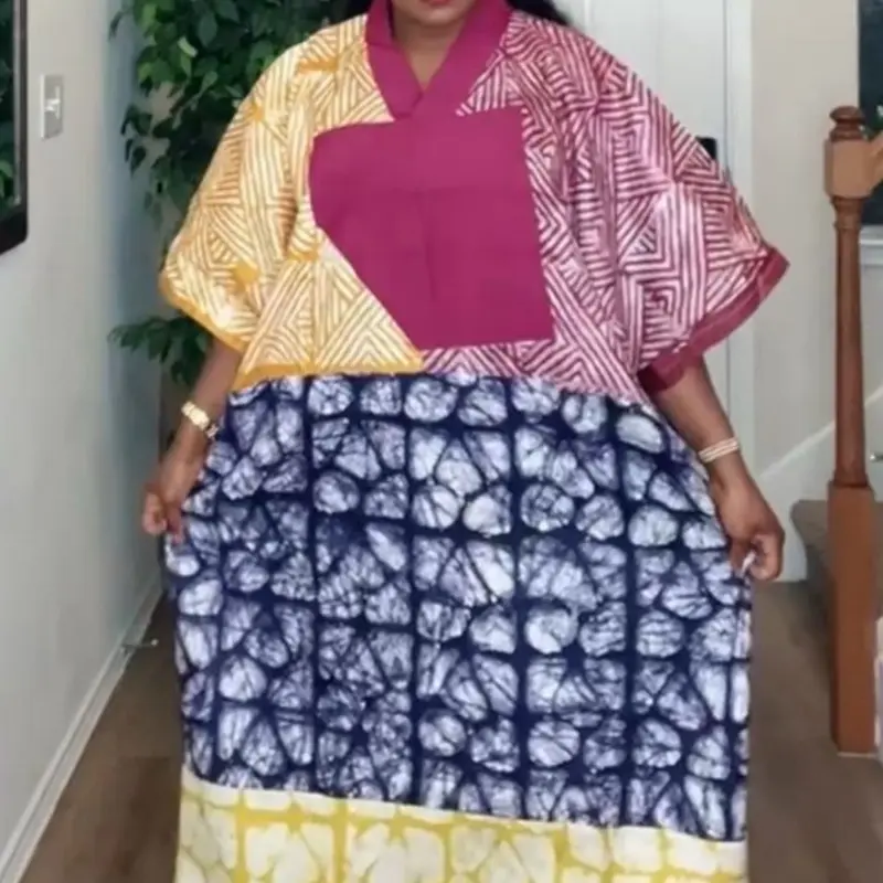 Brocade Multi Color Batik - Unique Design in Yellow Pink and Blue Patterns