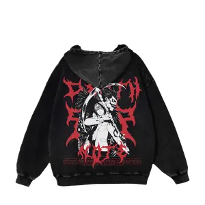Death Note Hoodie – Vintage Anime Oversized Hoodie, Retro Streetwear Graphic Pullover, Collector Edition Fan Gift