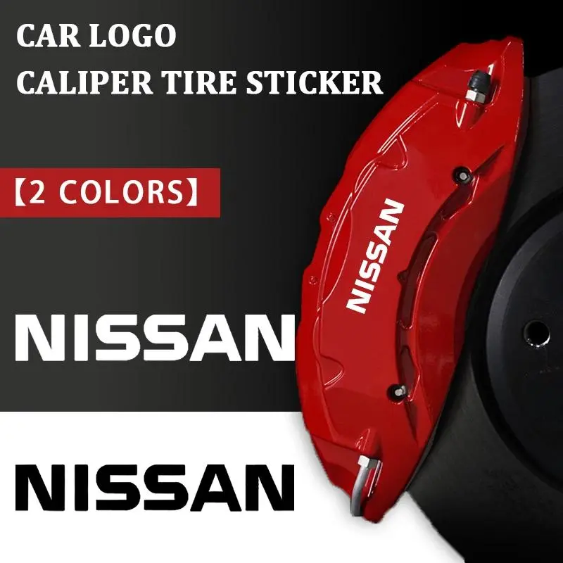 6 Piece Car Brake Caliper Vinyl Sticker Wheel HUB Decal Set, Fits Nissan Qashqai Leaf Juke Patrol Micra X-Trail Tiida Navara Nismo Note