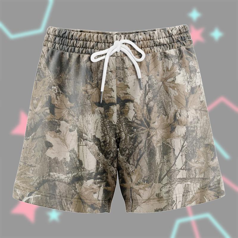 Pack 3 Camo Hunting Shorts With 5 Inch Inseam, Perfect for the Gym, Basketball Camo Mesh Short, Gift for him, Gift For Her, Gym Gift