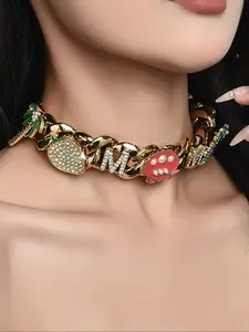 Fashionable Fruit Design Adjustable Choker, Fashion Jewelry for Party, Daily Clothing Decor, Trendy All-match & Exquisite Jewelry for Birthday Gift