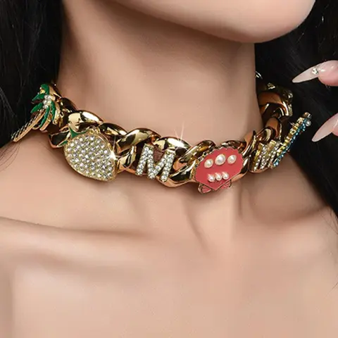 Fashionable Fruit Design Adjustable Choker, Fashion Jewelry for Party, Daily Clothing Decor, Trendy All-match & Exquisite Jewelry for Birthday Gift