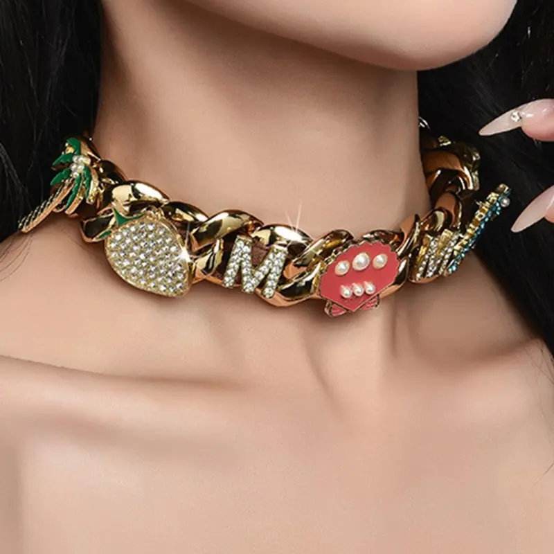 Fashionable Fruit Design Adjustable Choker, Fashion Jewelry for Party, Daily Clothing Decor, Trendy All-match & Exquisite Jewelry for Birthday Gift