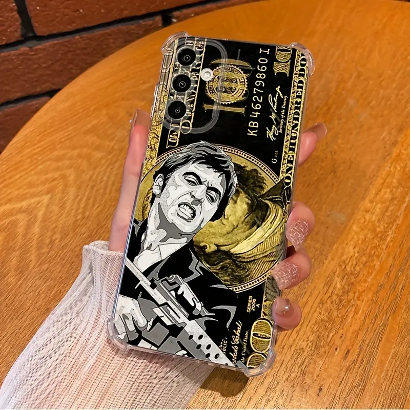 Creative Scar Face Painted Pattern Phone Case for Samsung A34 35 36 Galaxy A53 54 55 56 A14 15 16 25 26 22 Plus Gift Ideas Anti-drop Cellphone Protective Case Soft Transparent Shockproof Mobile Phone Cover 30X HH5001 Minimalist phone case