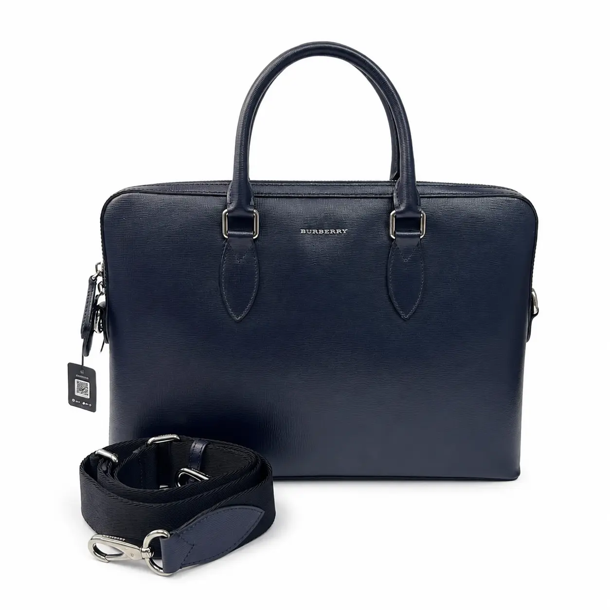 Pre-owned Burberry Business Briefcase Handbag D0236