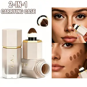 Face Contour Wand Liquid Smudge-Tip Long-Wear Sculpting Cream Stick Buildable Bronzer for Natural Face Shaping Women's Lightweight Dewy Skin Makeup Gift for Summer