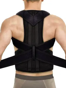 1 Count Men Posture Corrector Adjustable Shoulder Straps Girdle, Upper Back Brace Improve Posture For Men Shapewear Belts, Breathable Mesh Comfortable Waist Cincher, Suitable For Working, Fitness, Sports