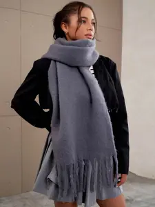 Elegant Plain Scarf for Daily Wear, Warm Shawl for Autumn/winter, Fashionable Boho Style, Perfect for Casual