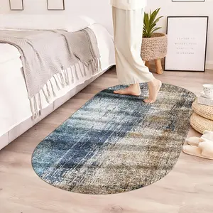 【JIT】Abstract Vintage Texture Carpet, Non-Slip Stain-Resistant Easy to Clean Anti-Fatigue Rug for Bedroom Bedside Balcony Leisure Area, Machine Washable Rugs Decorative Floor Mat for Winter Party Kitchen Dining Room Home Office Sink Laundry Room