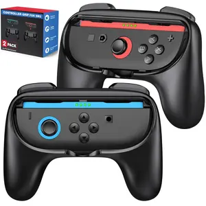 For Switch 2 Grips Compatible with Nintendo Switch 2 Joycon Grip, Ergonomic Anti-Slip Switch 2 Hand Grip Accessories-2 Packs (Black)