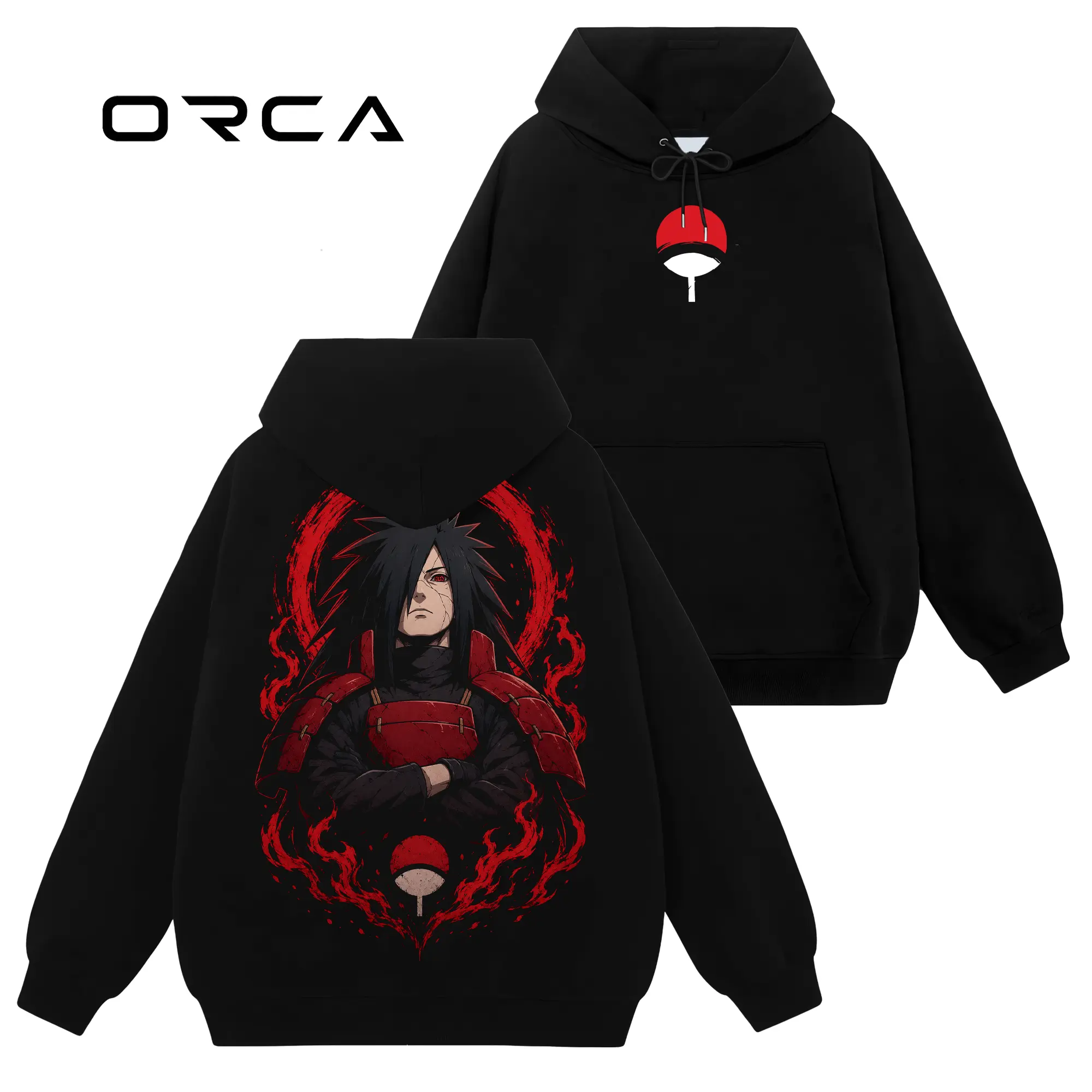 [Orca Fashion] Madara Uchiha - Naruto #117 Hoodie T-Shirt Sweatshirt, Retro Vintage Unisex Graphic 90s Cotton, Gift For Wibu, Anime Manga Y2K Streetwear