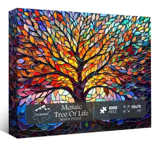 Colorful Puzzle, Jigsaw Puzzles, 1000pcs/set Life Tree Pattern Puzzle, Educational Puzzle Game for Adults & Teens, Unique Decoration for Home