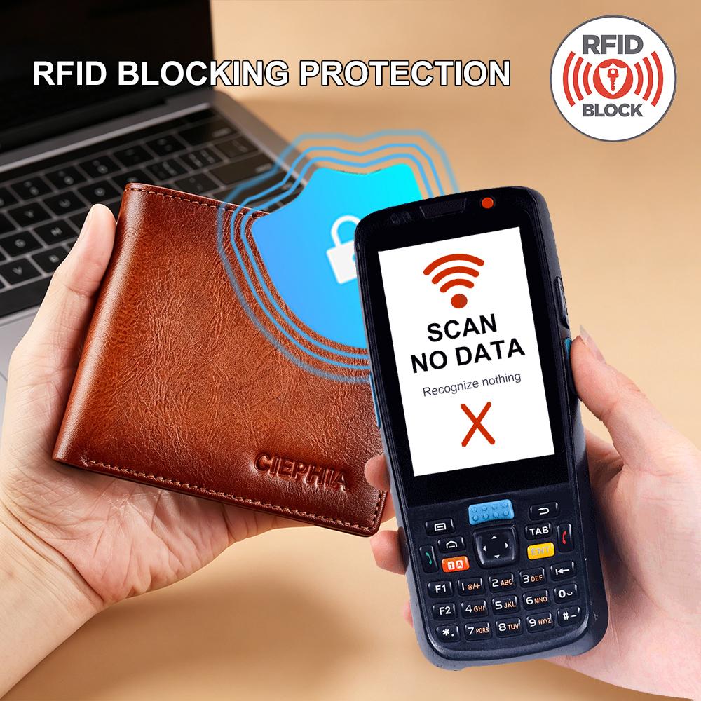 Men's Genuine Leather RFID Blocking Protection Wallet Retro Bifold Short Multifunction ID Credit Card Holder With 2 ID Wallets Men's Genuine Leather RFID Blocking Protection Wallet Retro Bifold Short Multifunction ID Credit Card Holder With 2 ID Wallets