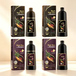 Black Hair Dye Shampoo 100ml – 3-Step Easy Home Hair Color – Covers Gray Hair, Darkens & Nourishes – Ammonia-Free, Gentle Formula – Natural Black Shade – Quick & Mess-Free Hair Coloring