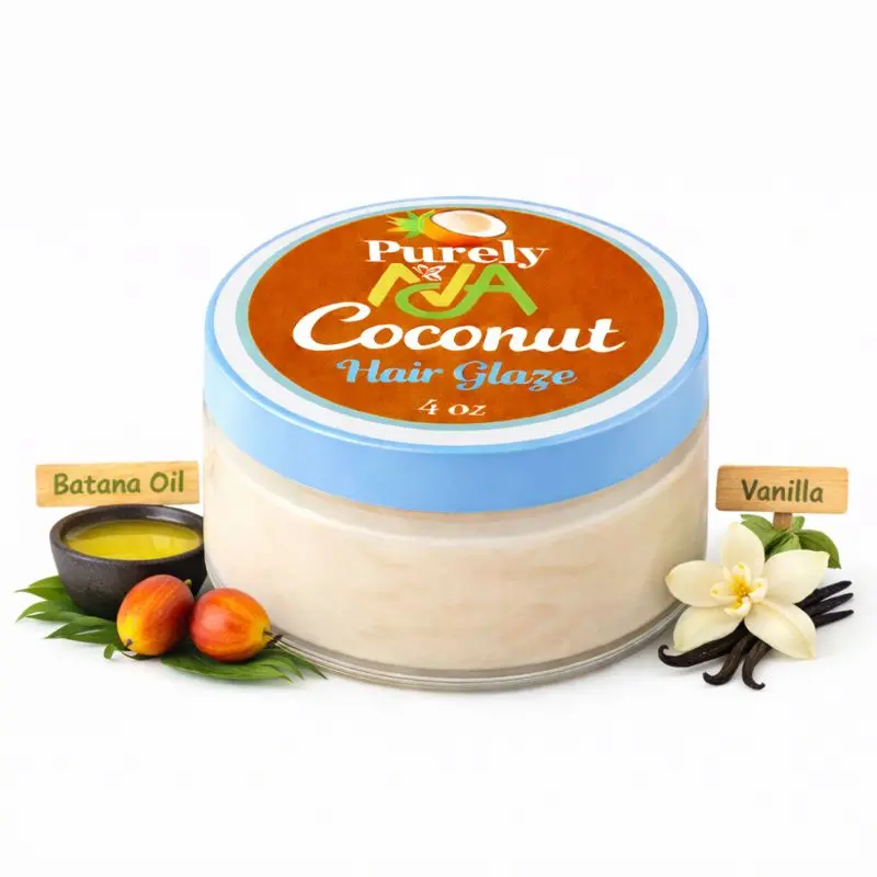 4 oz Deep Hair Coconut HAIR BUTTER Custom add Batana Oil and Vanilla