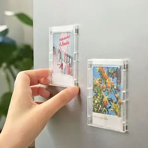 6 Pcs 3 Inch Colorful Magnetic Photo Frames, Fridge Magnet Mini Polaroid Frame, Kpop Photocard Holder, Ideal Gift for Holidays