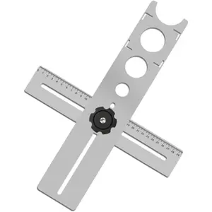 Ceramic Tile Hole Locator Adjustable Universal Tile Marble Glass Ceramic Floor Drilling Tool Hole Opener Locator Positioning Ruler Puncher