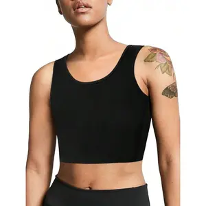 Women Transgender  FTM Elastic Chest Binder Bra Pullover Tank Top