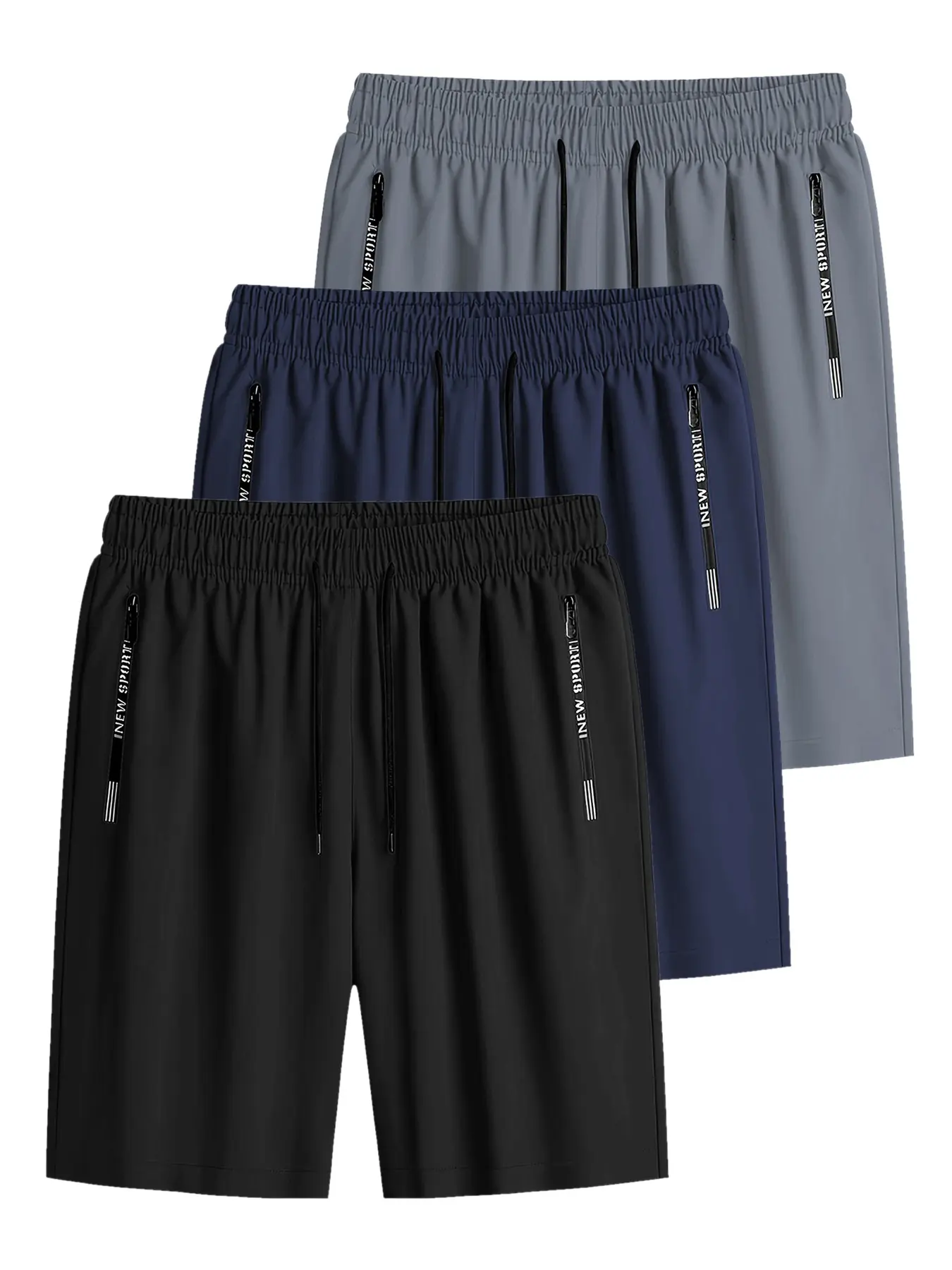 3 Pcs Men's Shorts, Disposable Gym Shorts, Fitness Shorts for Men, Casual Slim-Fitting Plain Design, Ideal for Workout & Daily Use