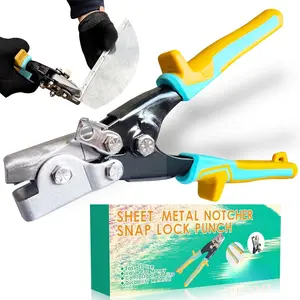 Snap Lock Punch Notcher - Gutter Crimper Tool for Sheet Metal - Snaplock Crimping Tool for Gutter End Cap, Vinyl Siding and Skirting, 9 Inches