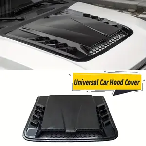 [Polished ABS Hood Vents] Polished ABS Universal Car Hood Vents - Front Placement Engine Cooling Air Inlet Ventilation Cover - Compatible with Most Vehicles