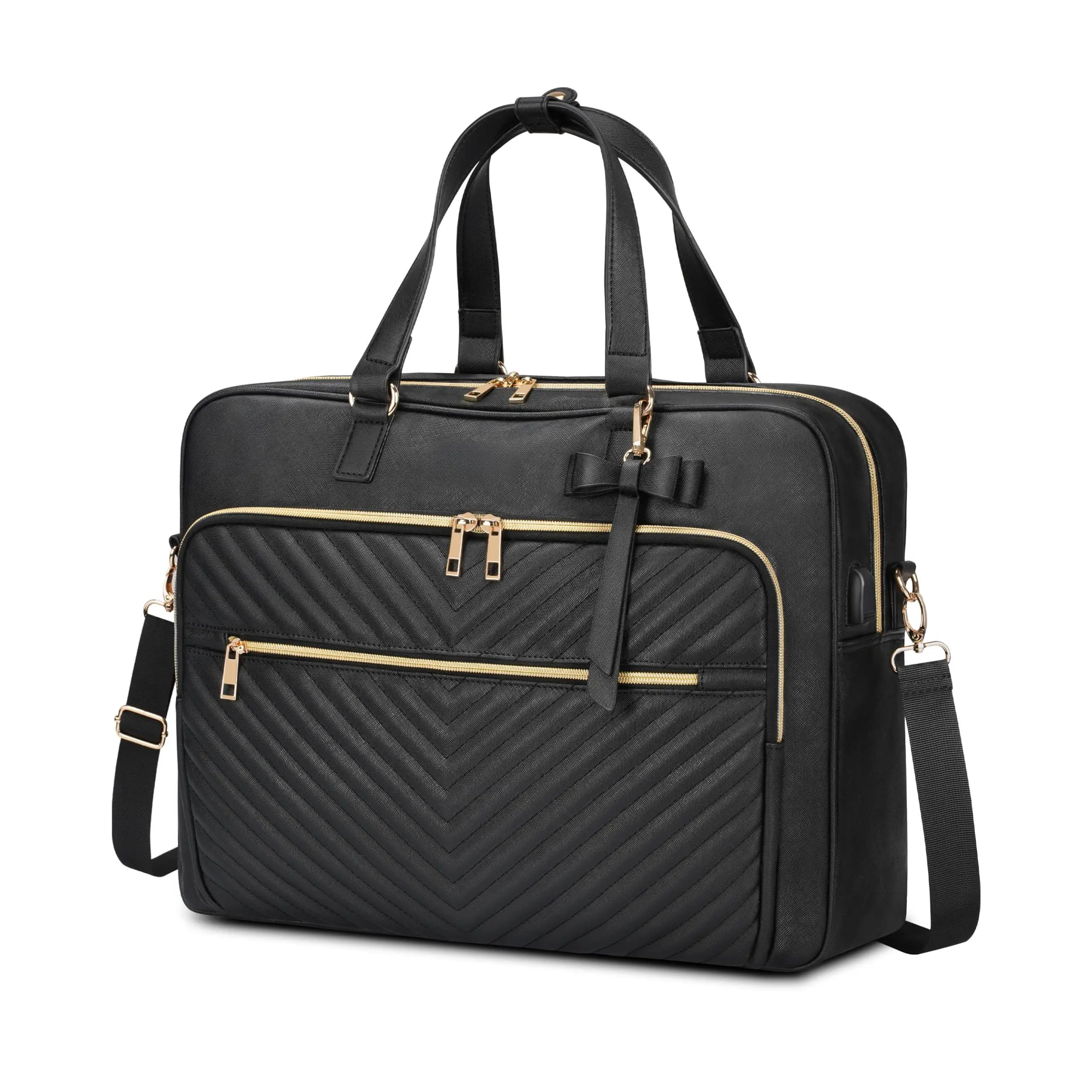 17 Inch Laptop Bag For Women Large Convertible Quilted Briefcase Backpack With Usb Port Waterproof Leather Work Tote Bags Professional Shoulder Computer Handbags Office Business Black - TikTok Shop 17 Inch Laptop Bag For Women Large Convertible Quilted Briefcase Backpack With Usb Port Waterproof Leather Work Tote Bags Professional Shoulder Computer Handbags Office Business Black - TikTok Shop