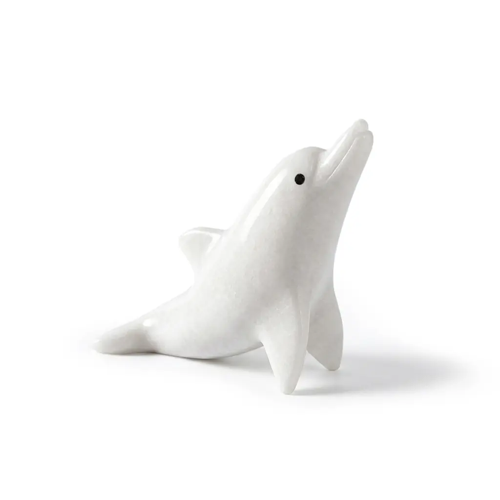 Marmor Krafts Dolphin Ring Holder Stand – Handcrafted Marble Jewelry Holder for Rings & Bands – Decorative Dolphin Jewelry Holder for Dresser, Vanity & Bathroom Counter