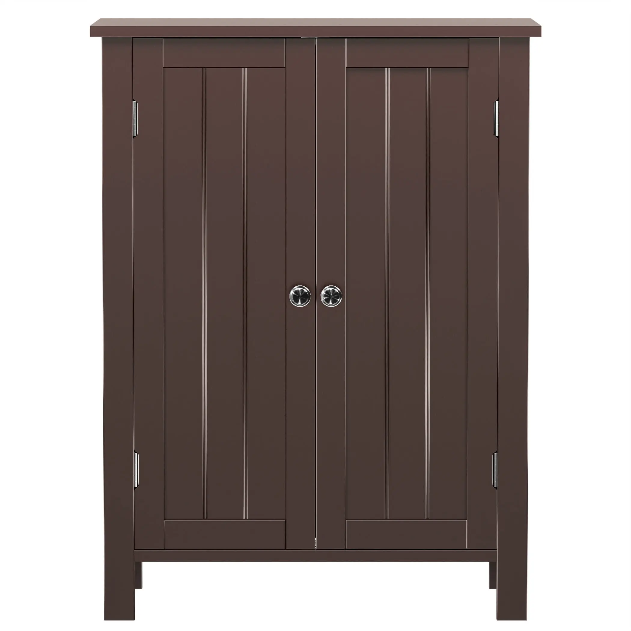 Segawe Modern Waterproof MDF Wood Double-Door Freestanding Storage Cabinet, Bathroom Sideboard with 3 Shelves, 31.5" H, Easy Setup,summerwins